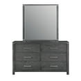 thumbnail image 2 of New Classic Furniture Odessa Solid Wood Dresser with Mirror Set in Charcoal, 2 of 10