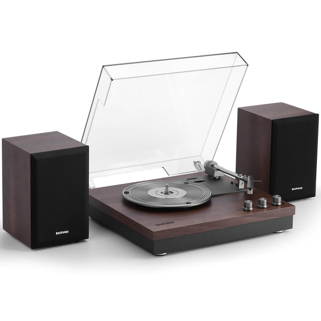 Tocadiscos Record Player Retrospiler de 3 velocidades con altavoces de 15 W