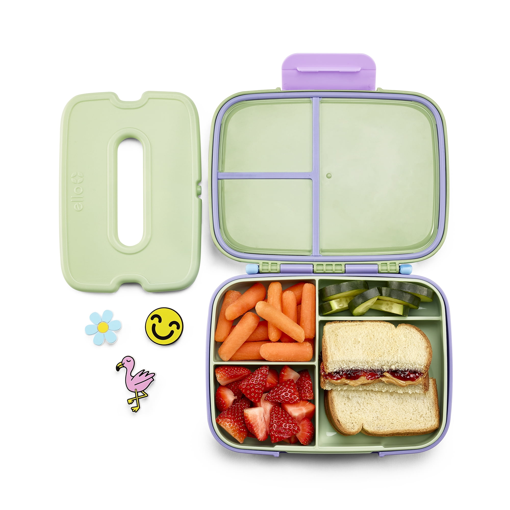 Ello Benni Kids Bento Lunch Box with Ice pack, Purple