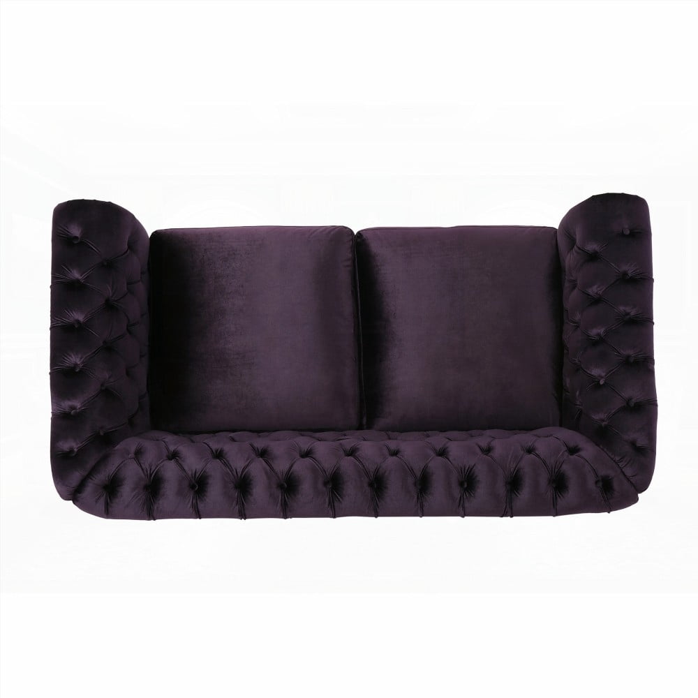 Plush Comfort Loveseat with Traditional Chesterfield Style|Deep Button Tufting