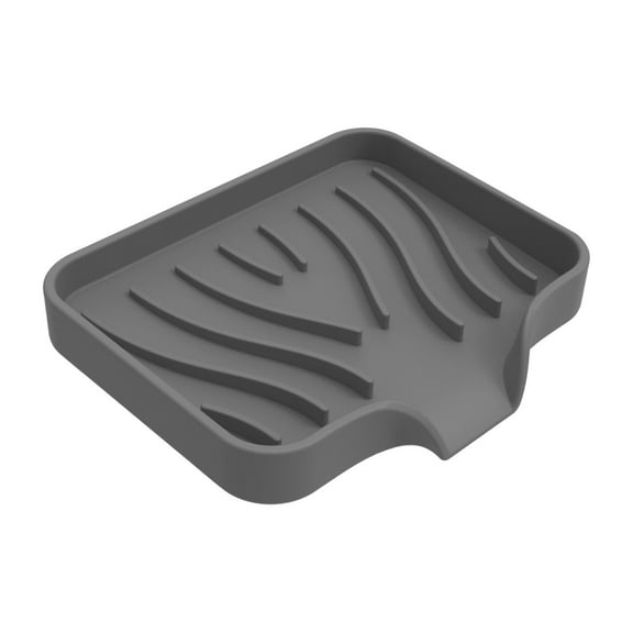 1 Pcs Silicone Soap Dish with Drain, Silicone Self Draining Soap Dishes, Sponge Holder for Kitchen Sink, Kitchen and Bathroom Organizer, Soap Dish 4.72 x 3.94"