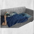 thumbnail image 6 of Mermaid Soft Flannel Fleece Throw Blanket, Realistic Mermaid Queen in Ocean Deep Waters Aquatic Fantasy Design Artwork, Cozy Plush for Indoor and Outdoor Use, 50" x 60", Blue and White, by Ambesonne, 6 of 6