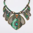 thumbnail image 5 of Yesbay Vintage Women Rhinestone Pendant Bib Necklace Statement Tribal Jewelry Gift,Green, 5 of 6