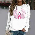 thumbnail image 2 of YABCSAZ Breast Cancer Shirts Tops for Women/Short Sleeve Shirts/Crewneck Shirt/Sweatshirt/Hoodie with Blessed Breast Cancer Pink Ribbon/Breast Cancer Awareness Breast Cancer Survivor Gifts for Women, 2 of 5