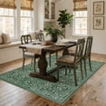 thumbnail image 4 of Lahome Washable 5'x7' Area Rug, Green Vintage Floral Rugs for Living Room, Non-Slip Soft Low Pile Botanical Birds Pattern Carpet for Bedroom Dining Room Office Decor, Green, 4 of 12