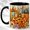 Black, variant on Bow Pumpkin Coffee Mug, Colorful Fall Mug, Ceramic 11 oz