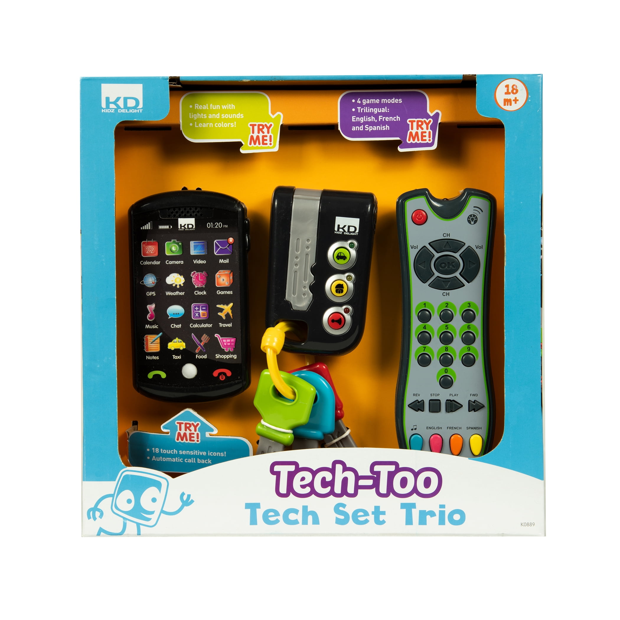 Kids Delight Tech Too Trio Remote Keys Cell Phone Black for sale online 
