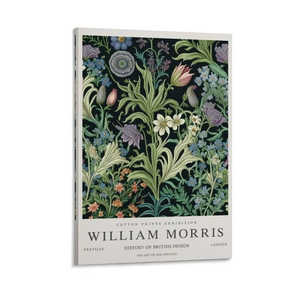 William Morris Print Painting (81) Canvas Art Poster and Wall Art Picture Print Modern Family bedroom Decor Posters 24x36inch(60x90cm)