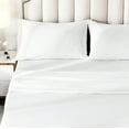 thumbnail image 3 of PURE ERA Bright White Jersey Knit Sheets Set King Size 20" Deep Pocket Ultra Soft 100% Cotton Bedding, 3 of 9