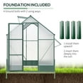 thumbnail image 6 of Outsunny 6' x 8' x 7' Walk-in Plant Polycarbonate Greenhouse with Temperature Controlled Window HobbyÂ&nbsp;Greenhouse for Backyard/Outdoor, 6 of 9