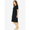 thumbnail image 3 of Woman Within Plus Size Perfect Short-Sleeve V-Neck Tee Dress, 3 of 3