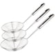 thumbnail image 1 of Espumador de colador de araña, juego de 3 cucharones de colador asiático, cuchara desnatadora de alambre de acero inoxidable con mango para freír alimentos, pasta, espaguetis y fideos en la cocina, 1 of 8