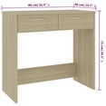 thumbnail image 4 of vidaXL Desk Sonoma Oak 80x40x75 cm Engineered Wood, 4 of 4
