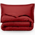 thumbnail image 2 of Bare Home Ultra-Soft Premium 1800 Series Goose Down Alternative Comforter Set - Hypoallergenic - All Season - Plush Fiberfill, Twin Extra Long (Twin/Twin XL, Red), 2 of 6