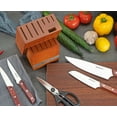 thumbnail image 3 of WELLSTAR Natural Wood Knife Holder Without Knives，14 Slot Knife Storage, 3 of 8
