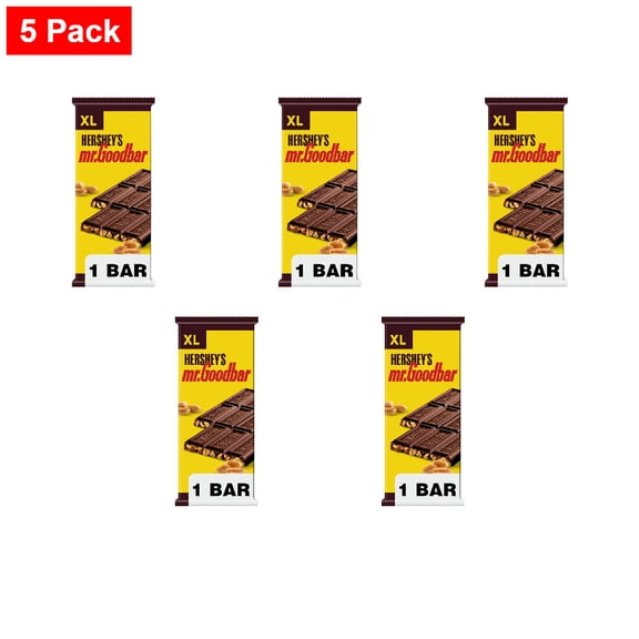 HERSHEYS MR. GOODBAR Chocolate with Peanuts XL Candy Bar 4.4 oz - 5 Pack