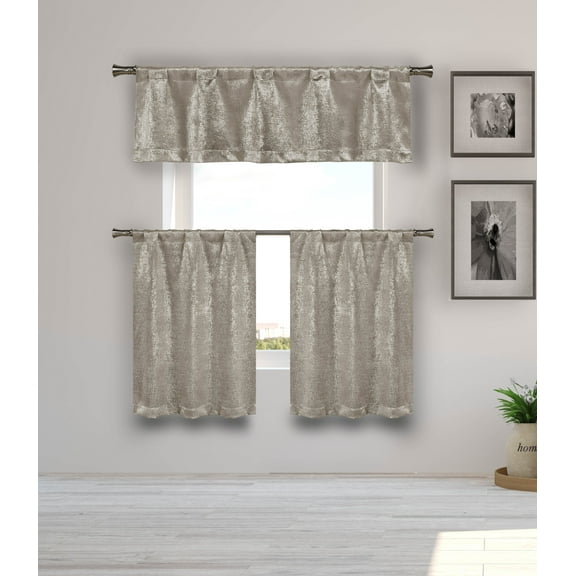 Milly Solid Kitchen Curtain & Tier Set