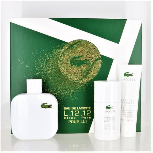 EAU DE LACOSTE L.12.12 BLANC MEN 3 PIECE GIFT SET - 3.3 OZEAU DE SPRAY LACOSTE - Walmart.com