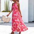 thumbnail image 4 of Vestido estampado de lazo de cuello sin espalda sexy de verano para mujer OAVQHLG3B Store lin121212, 4 of 5