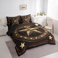 thumbnail image 5 of Manfei Western Texas Stars Bedding Sets King Size, Cowboy Cowgirl Bed in a Bag King size, Rustic Farmhouse Reversible Comforter Sets with Sheets, Microfiber Bedroom Decorative, 7pcs, 5 of 7