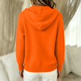 thumbnail image 5 of GILIGEGE Women Fall Winter Solid Color Chunky Knit Long Sleeve Button Front Button Up Hooded Cardigan Sweater Jacket Casual Stylish Daily Fashion Outerwear Autumn Winter Office Home Clothing Orange M, 5 of 6