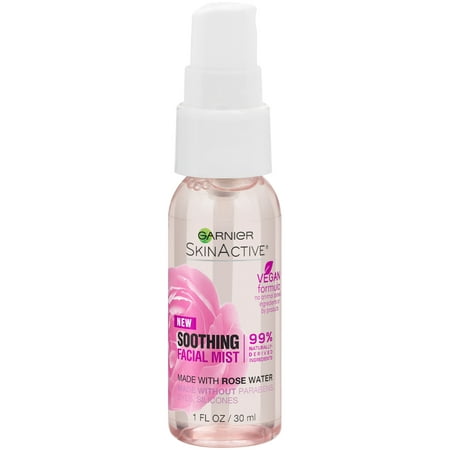 (2 Pack) Garnier SkinActive Facial Mist Spray with Rose Water, 1 fl. (Best Rose Water Facial Spray)