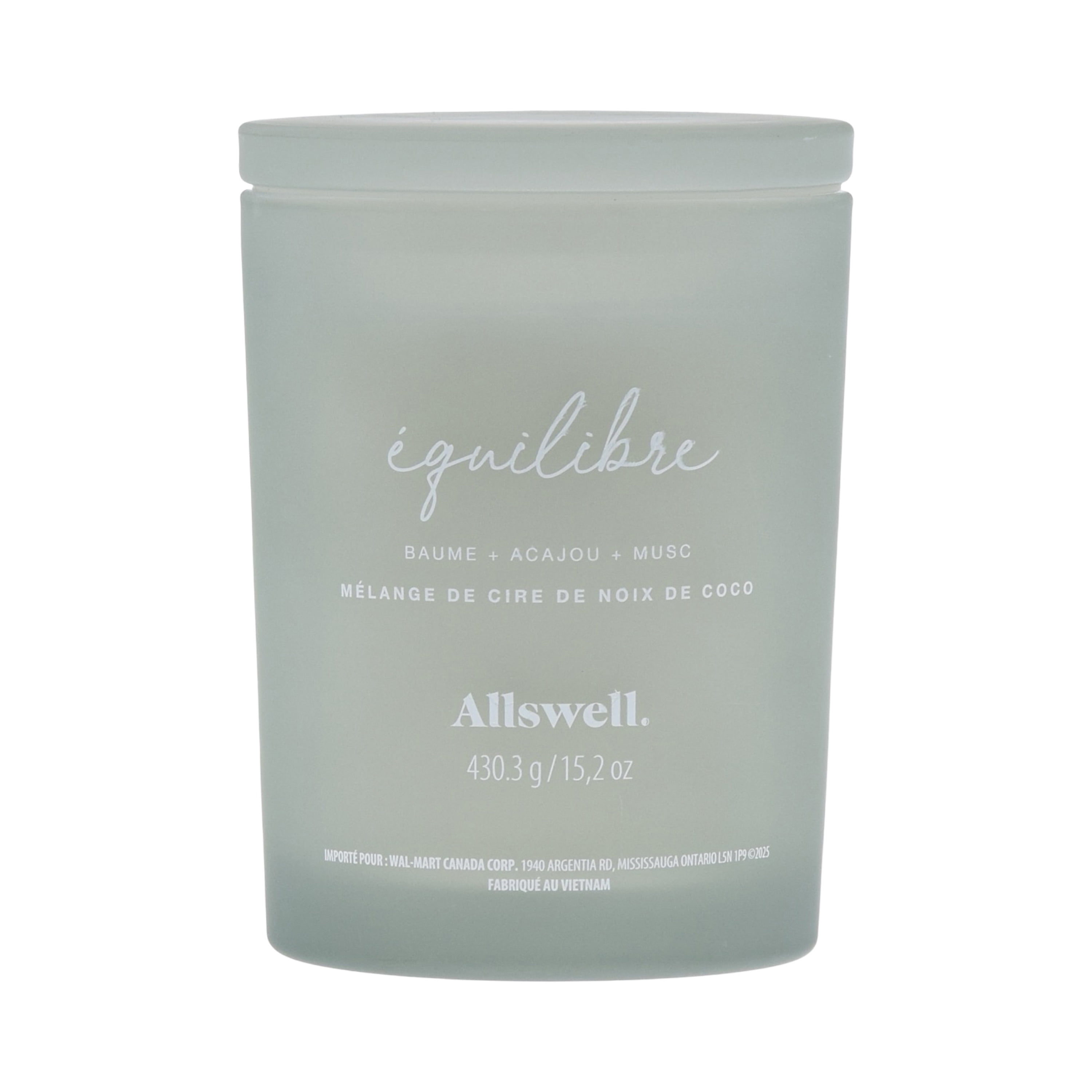 Allswell Scented 15 oz. Coconut Wax Spa Candle, Balance (Balsam + Mahogany + Musk)