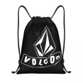 thumbnail image 2 of Mochila con cordón y logotipo de Volcom, bolsa deportiva para gimnasio, bolsa con cordón para hacer ejercicio, 2 of 5