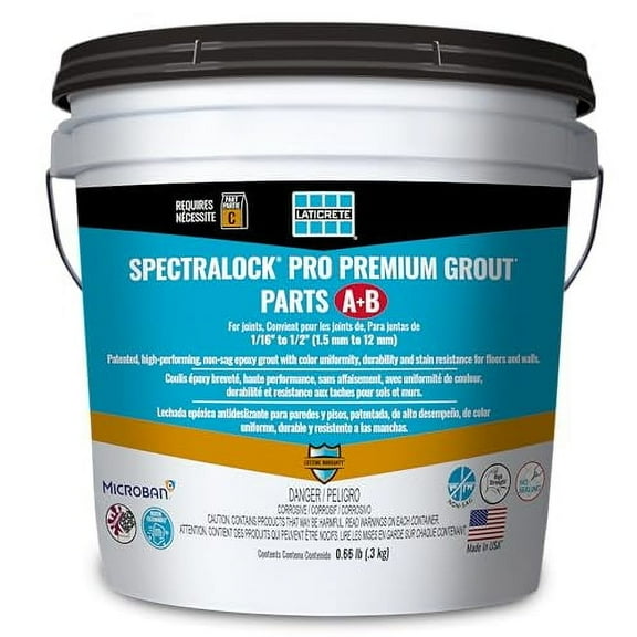 SPECTRALOCK PRO Premium® Durable Stain Proof High Performance East to Use Non Sag Epoxy Tile Grout Mini Parts A&B, 2lb