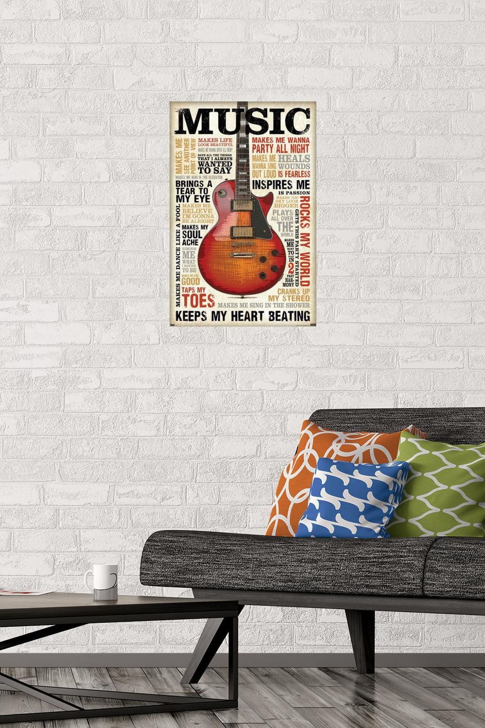Music Inspires Me Wall Poster, 22.375" x 34"