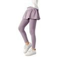thumbnail image 4 of Gyratedream Girls Leggings with Skirt Kids Footless Tights Ruffle Tutu Warm Pants 3-12 Years, 4 of 5