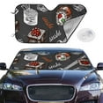 thumbnail image 2 of Kdxio Japanese Sushi Hashi Print Windshield Sun Shade,UV Rays and Sun Heat Protection,Sunshade for Car Windshield,Car Shade Front Windshield - Medium, 2 of 6