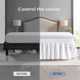 thumbnail image 4 of Queen Bed Skirt, Elastic Wrap Around Bed Skirt Queen Size, Bed Skirts for Adjustable Bed, Easy Fit with 15-Inch Tailored Drop, Hotel Quality Dust Ruffle for Queen Bed (White), 4 of 4
