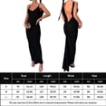 thumbnail image 3 of Vestido De Tirantes Finos Vestido ajustado para mujer Sin espalda Estilo elegante Slim Fit Traje diario (Negro L) Cgtredaw Para estrenar, 3 of 7