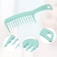 thumbnail image 3 of 1pc Women Comfortable Wide Tooth Comb for Curly Thick Wavy Wet Straight Hair PP Green, 3 of 6