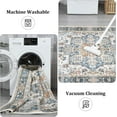thumbnail image 5 of 5x7 Area Rug for Living Room, 5x7 Machine Washable Vintage Rug Carpet for Bedroom Dinning Room, Distressed Area Rug Indoor Non Slip, Brown Blue 9' x 12' (Rectangular), 5 of 5