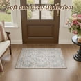 thumbnail image 3 of SIXHOME 2'x3' Floral Area Rug, Washable Non-Slip Traditional Carpet, Soft Botanical Accent Rug for Entryway Kitchen Bedroom, Beige, 3 of 7