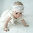 thumbnail image 4 of Baby Girls Headband Lace Flower Headwear for Toddler Babies Elastic Head piece Wreath Holiday Sunday Headband Newborn Photography, 4 of 8