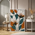 thumbnail image 2 of Framed Canvas Print Abstract Floral Wall Art Boho Botanical Decorative for Living Room Bedroom - 16"x24" WHITE, 2 of 8
