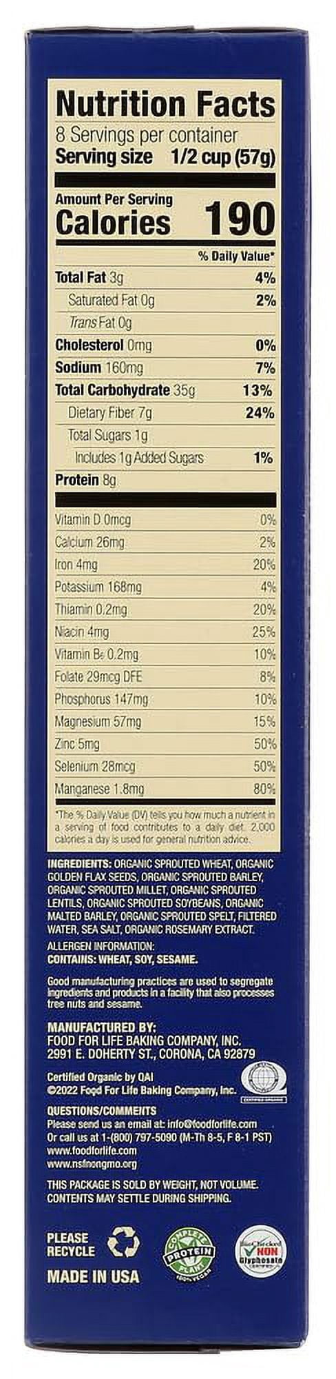Food For Life Ezekiel 4:9 Organic Sprouted Grain Cereal, Golden Flax, 16-Ounce Boxes (Pack of 6)