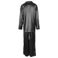 thumbnail image 6 of Seyurigaoka Women 2 Pieces Business Suit Outfits Solid Color Lapel Long Sleeve Double-Breasted Blazer Tops + Wide-Leg Long Pants Set, 6 of 7