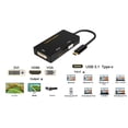 thumbnail image 4 of 3 in 1 USB C to VGA HDMI DVI Adapter, CableCreation USB Type C to HDMI VGA DVI Female Converter, Compatible with MacBook Pro 2020, Surface Book 2, ChromeBook Pixel, Mac Mini 2018, XPS 15, Black, 4 of 5
