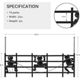 thumbnail image 3 of EastVita 15 Panels 8ftL x24inH Decorative Garden Fence Animal Barrier FenceT Shape Flower Bed Fencing BarrierBlackFrog Pattern, 3 of 6