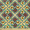 thumbnail image 2 of Ethnic Fabric by the Yard, Scottish Ethnic Traditional Royal Geometric Funky Geometric Pattern Repetition, Decorative Upholstery Fabric for Sofas and Home Accents, Multicolor by Ambesonne, 2 of 5