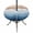 blue, variant on Round Outdoor Tablecloth with Umbrella Hole and Zipper, Navy Blue Ombre Stripe Tablecloth with Elastic Waterproof, Abstract Summer Beach Coastal Patio Table Covers for 45" - 54" Picnic Pool Tables