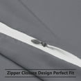 thumbnail image 4 of Grey Pillowcases Soft Microfiber Pillow Case Cover with Zipper Queen, 2 Pack, 4 of 8