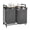 Rustic Brown and Gray, variant on 46L Laundry Hamper with Shelf Laundry Basket Laundry Sorter with 2 Pull-Out and Removable Bags Shelf Rustic Brown and Black