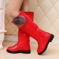 thumbnail image 2 of TOWED22 Girls Boots Children Shoes Comfortable Soft Sole Boots Fashion High Boots Girls Boots (Red, 10 Toddler), 2 of 6