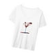 thumbnail image 5 of Camiseta de verano para mujer, camisetas informales cómodas con cuello redondo, camisetas femeninas de moda L Yuyangstore Camiseta para mujer, 5 of 8