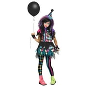 Fun World Inc. Twisted Circus Clown Halloween Scary Costume Female, Child 4-10, Multi-Color